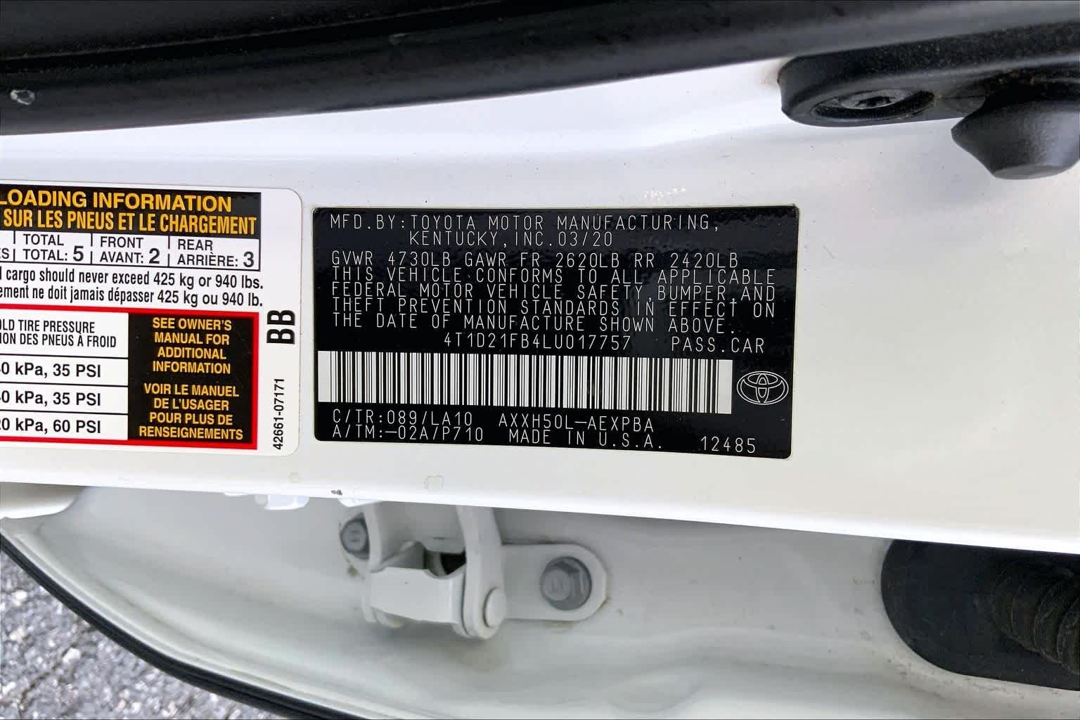 Used 2020 Wind Chill Pearl Toyota Hybrid Limited image 31