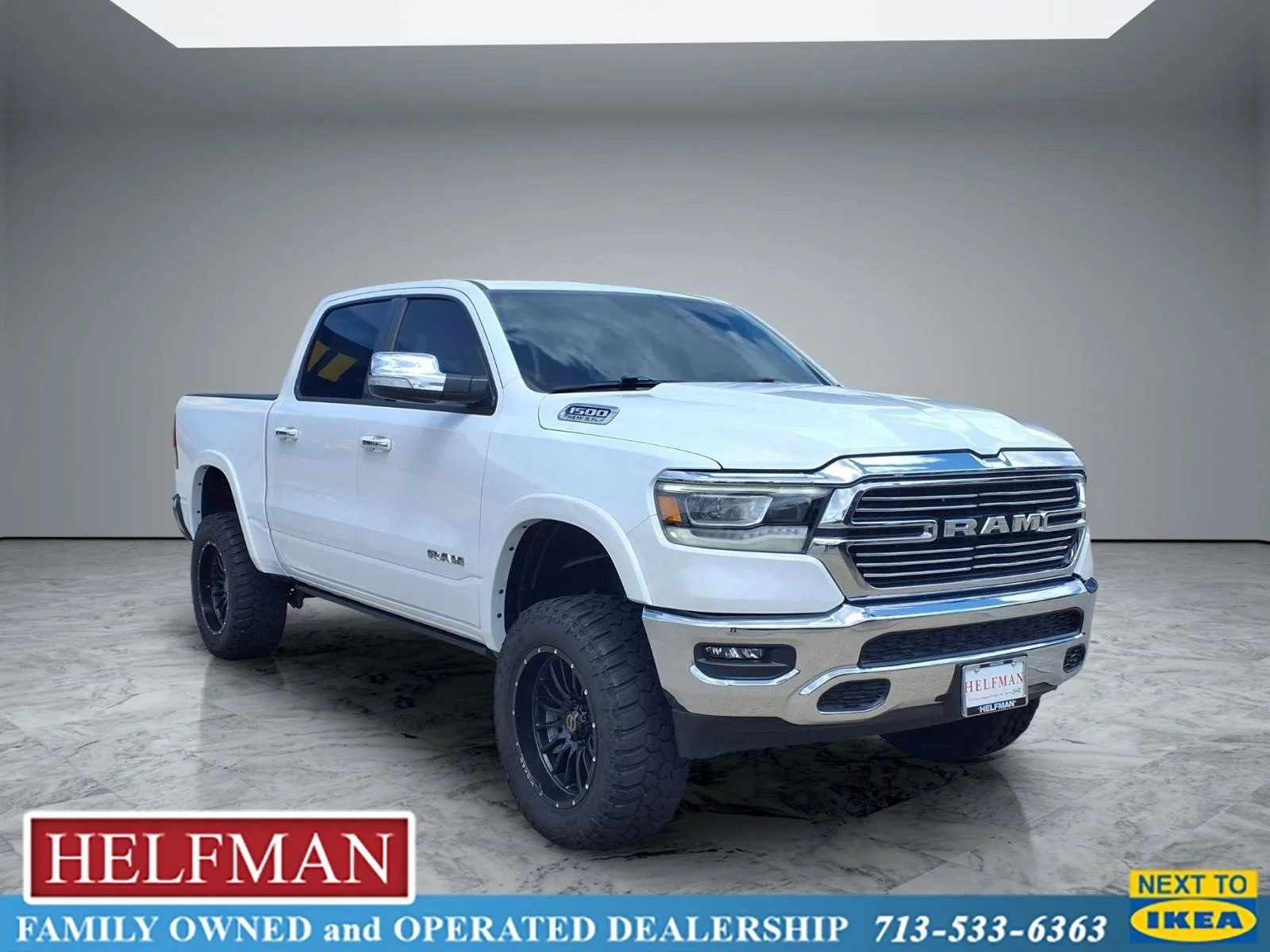 Used 2022 Bright White Clearcoat Ram Laramie image 1