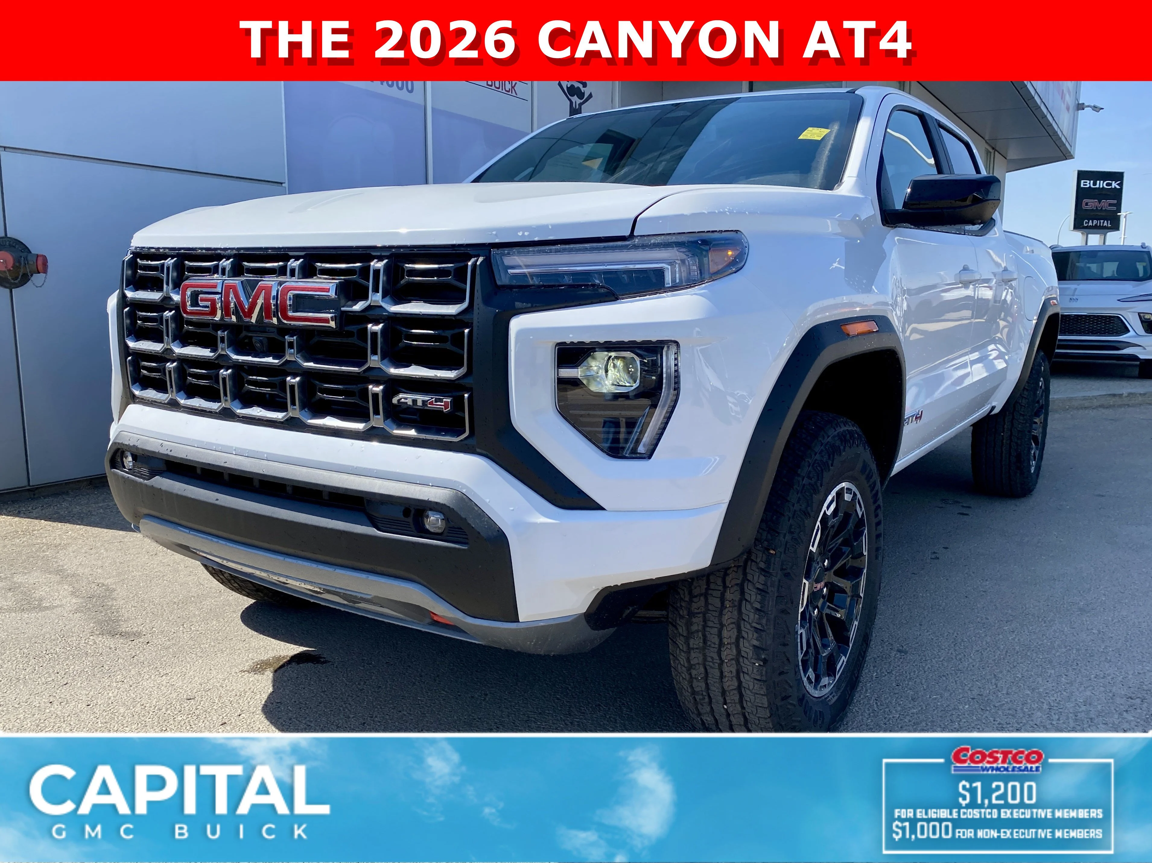 New 2026 Summit White GMC 4WD AT4 image 1
