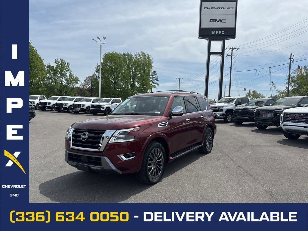 Red (Maroon) 2023 Nissan Armada Platinum 4WD SUV / Crossover Four-Wheel Drive