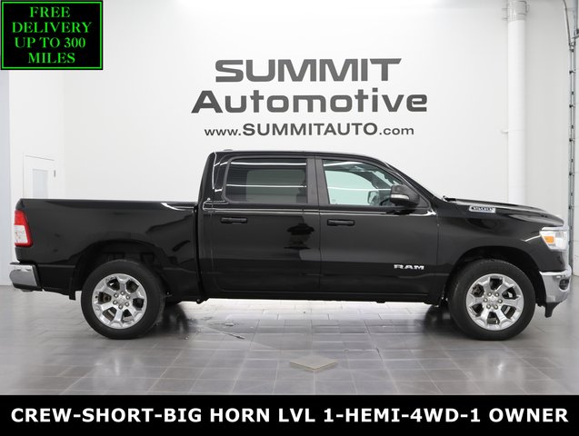 2022 Ram Ram 1500 4x4 Crew Cab Big Horn: CREW-SHORT 5'7 BOX-BIG HORN-LVL 1-HEMI-4WD-20' WHEELS-1 OWNER