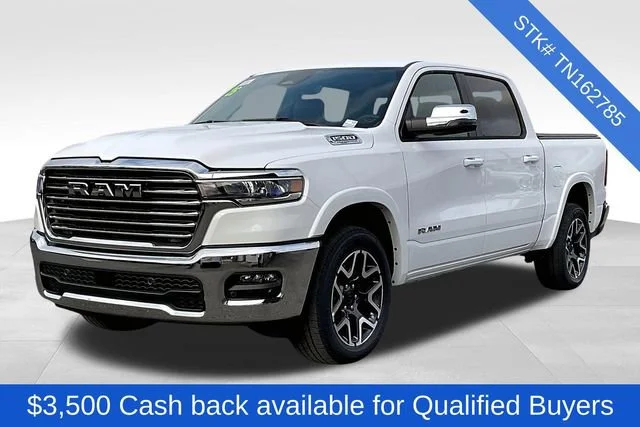 New 2026 Bright White Clear-Coat Exterior Paint RAM Laramie image 2