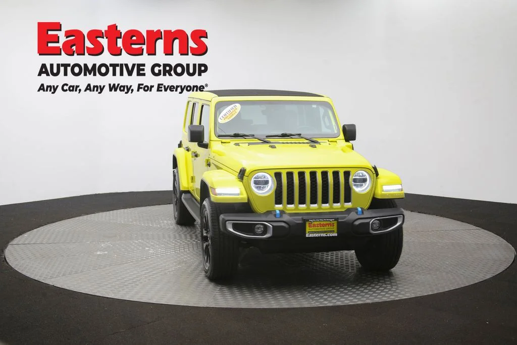 Used 2022 Yellow Jeep Unlimited Sahara 4xe image 52