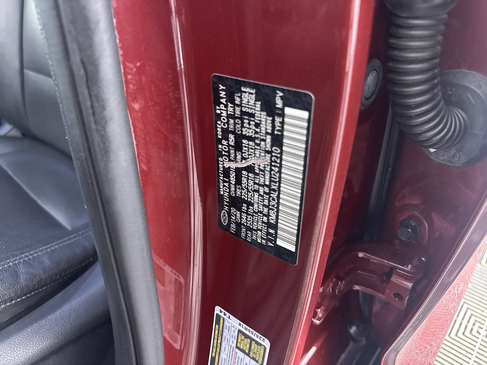 Used 2020 Gemstone Red Hyundai Ultimate image 12