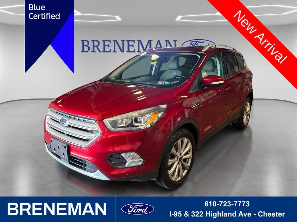 Certified Used 2018 Ruby Red Metallic Ford Titanium image 1