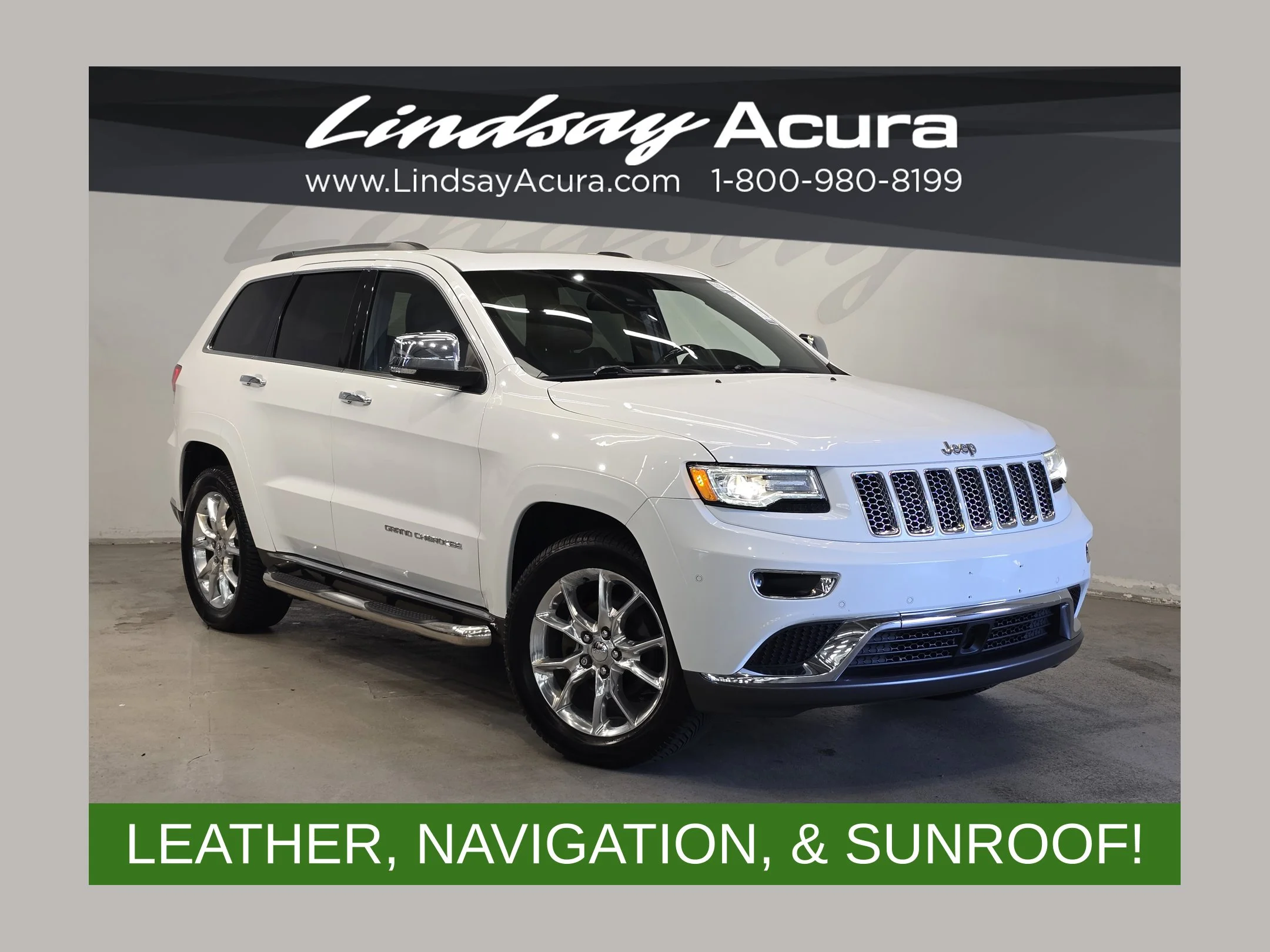 Used 2015 Bright White Clearcoat Jeep Summit image 1