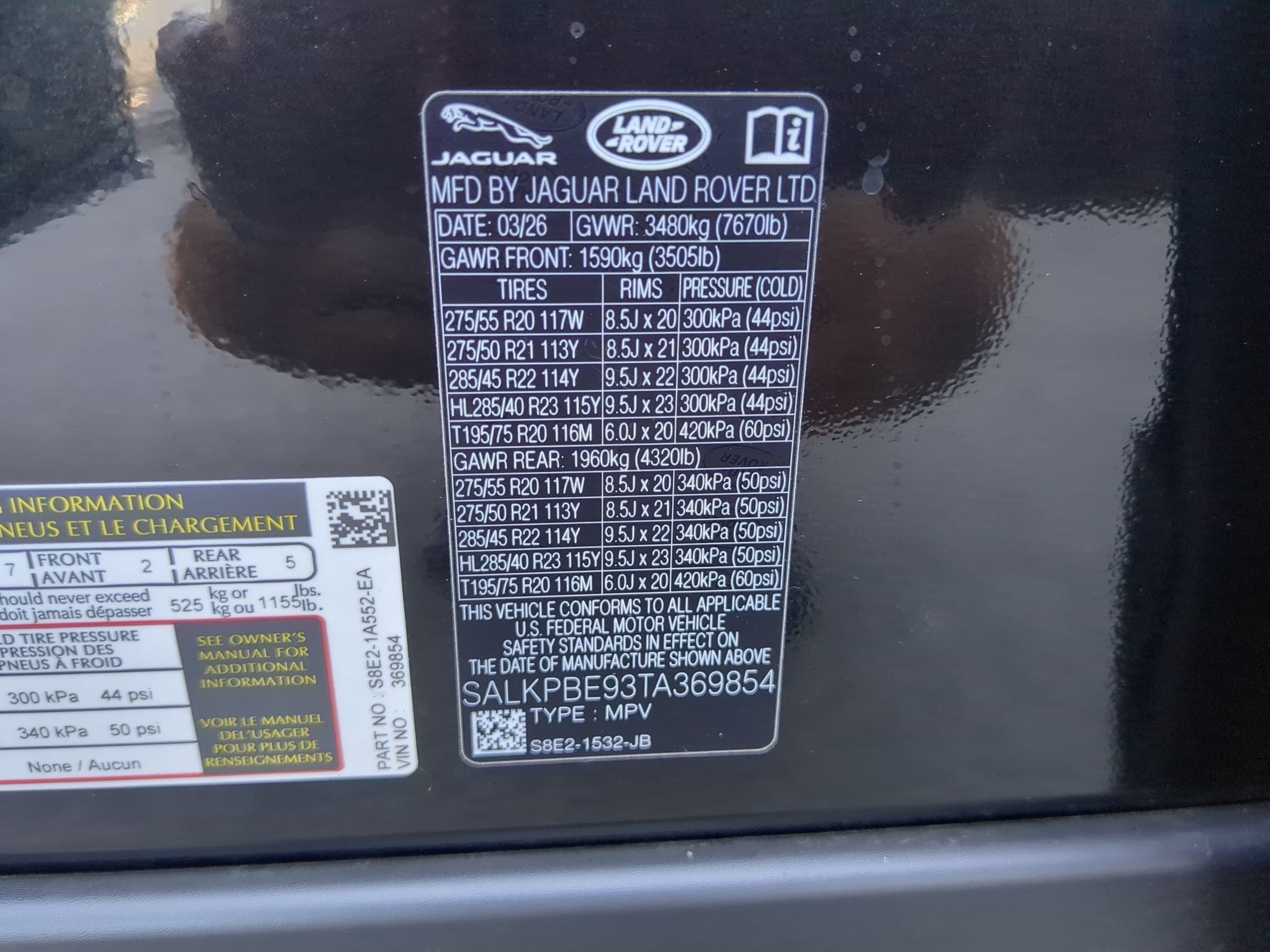New 2026 Santorini Black Land Rover P530 SE LWB 7 Seat image 35