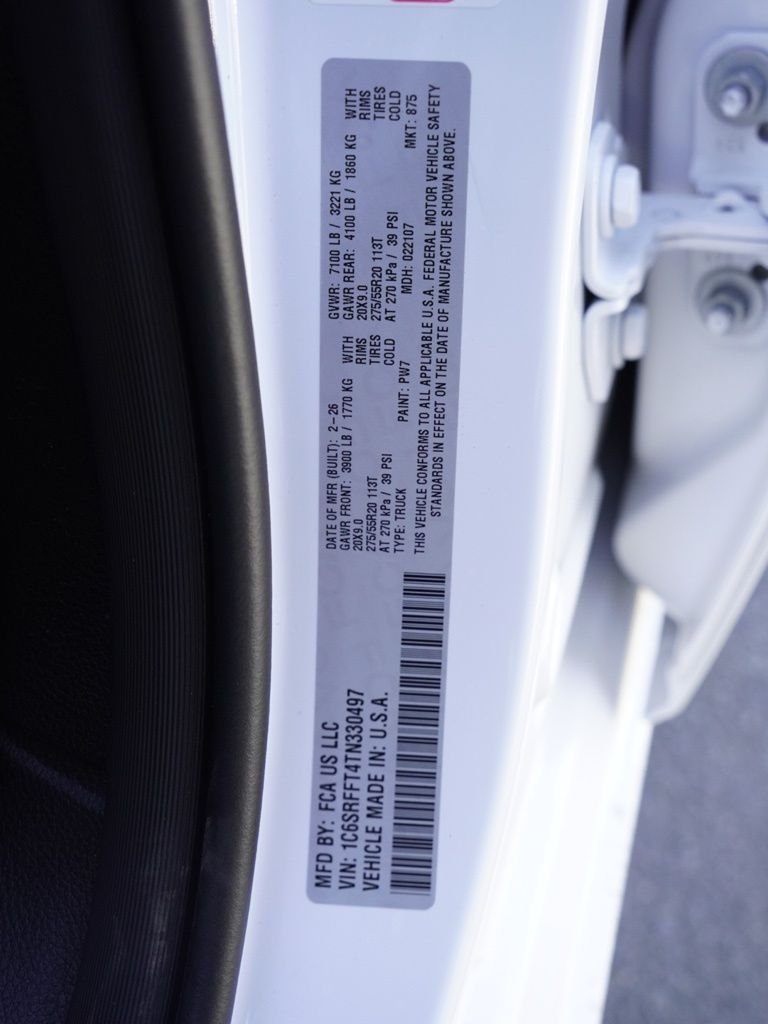 New 2026 Bright White Clear-Coat Exterior Paint RAM Big Horn/Lone Star image 29