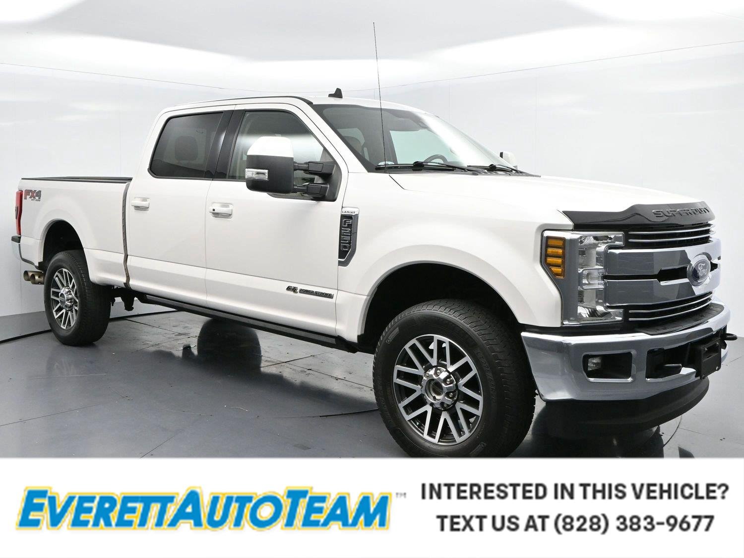 Used 2019 White Platinum Metallic Tri-Coat Ford Lariat image 1