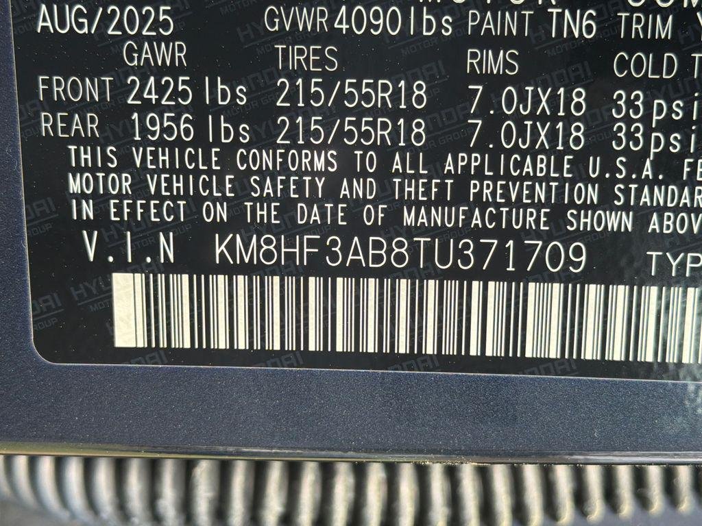 New 2026 Blue Hyundai SEL Sport FWD image 32
