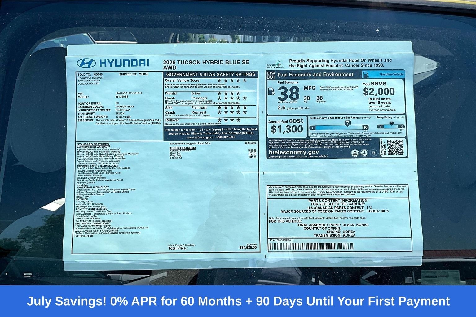New 2026 Gray Hyundai Blue image 18