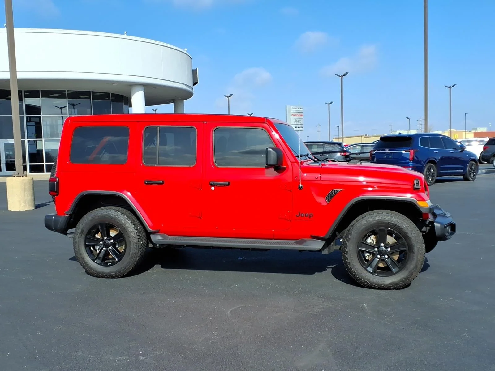 Used 2023 Firecracker Red Clear Coat Jeep Sahara image 2