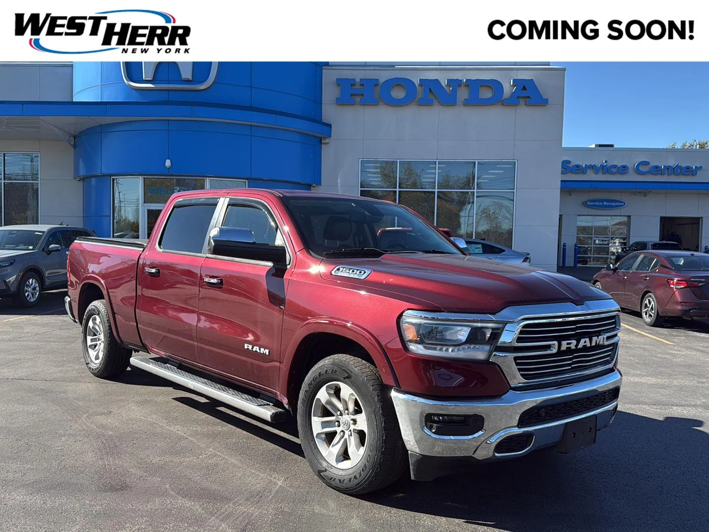 Used 2019 Delmonico Red Pearlcoat Ram Laramie image 1