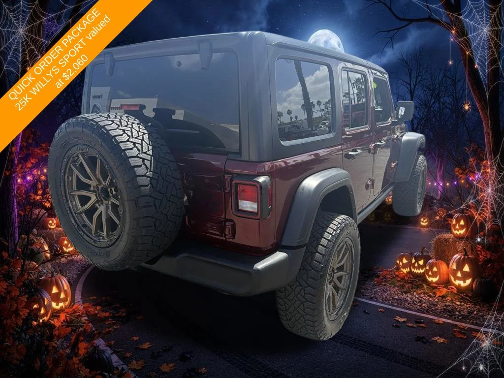 Used 2021 Red Jeep Unlimited Willys image 5