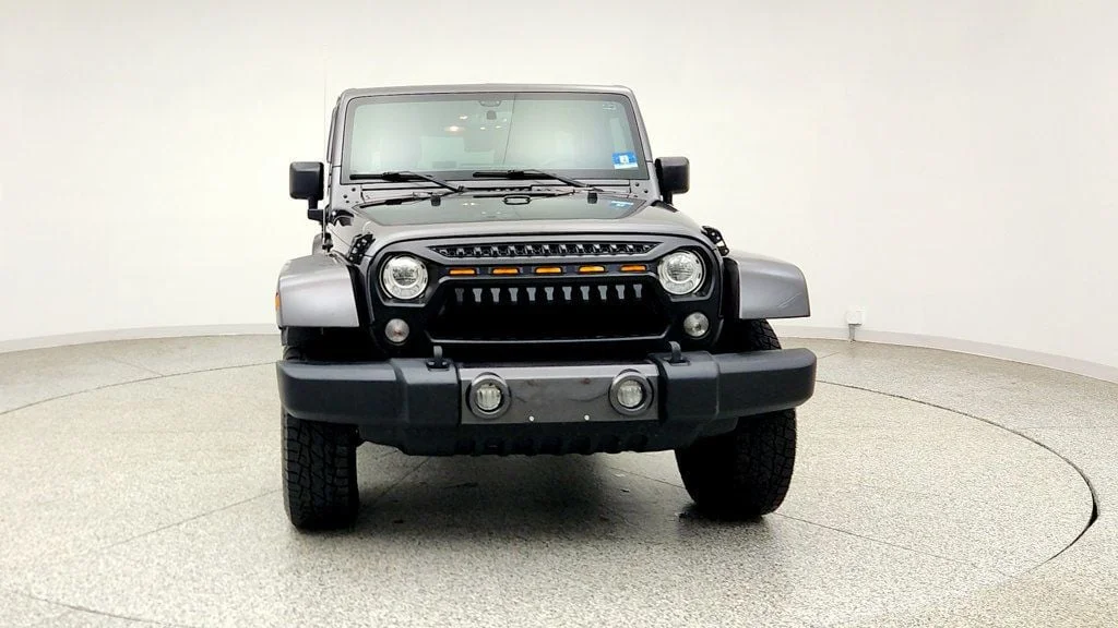 Used 2017 Granite Crystal Metallic Clearcoat Jeep Sahara 4x4 w/ Heated Seats, Remote Start & Connectivity Pkg image 2