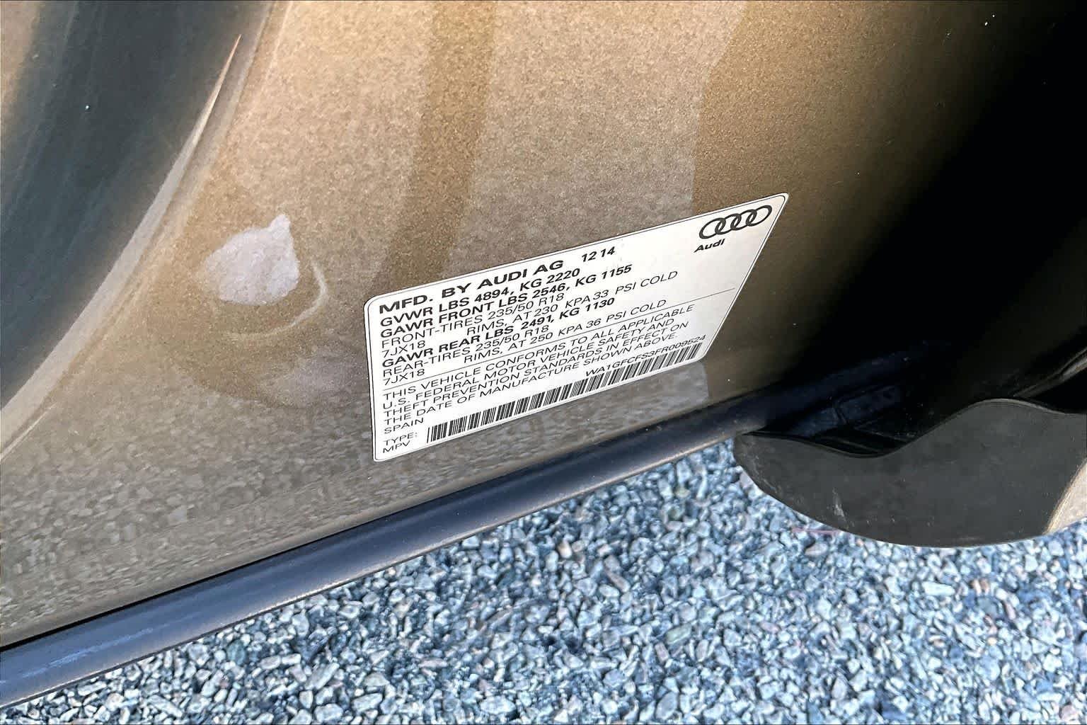 Used 2015 Tundra Brown Metallic Audi 2.0T Prestige image 31