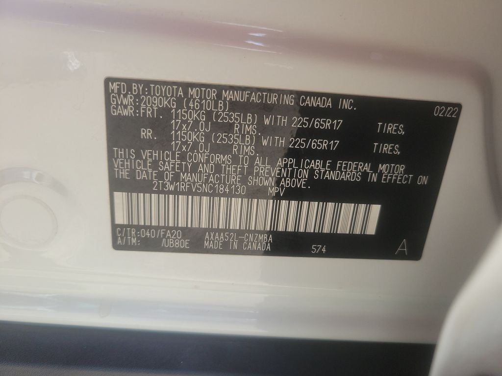 Certified Used 2022 White Toyota XLE image 35