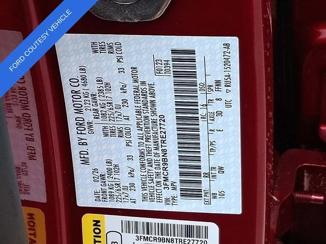 Used 2026 Ruby Red Metallic Tinted Clearcoat Ford Big Bend image 14