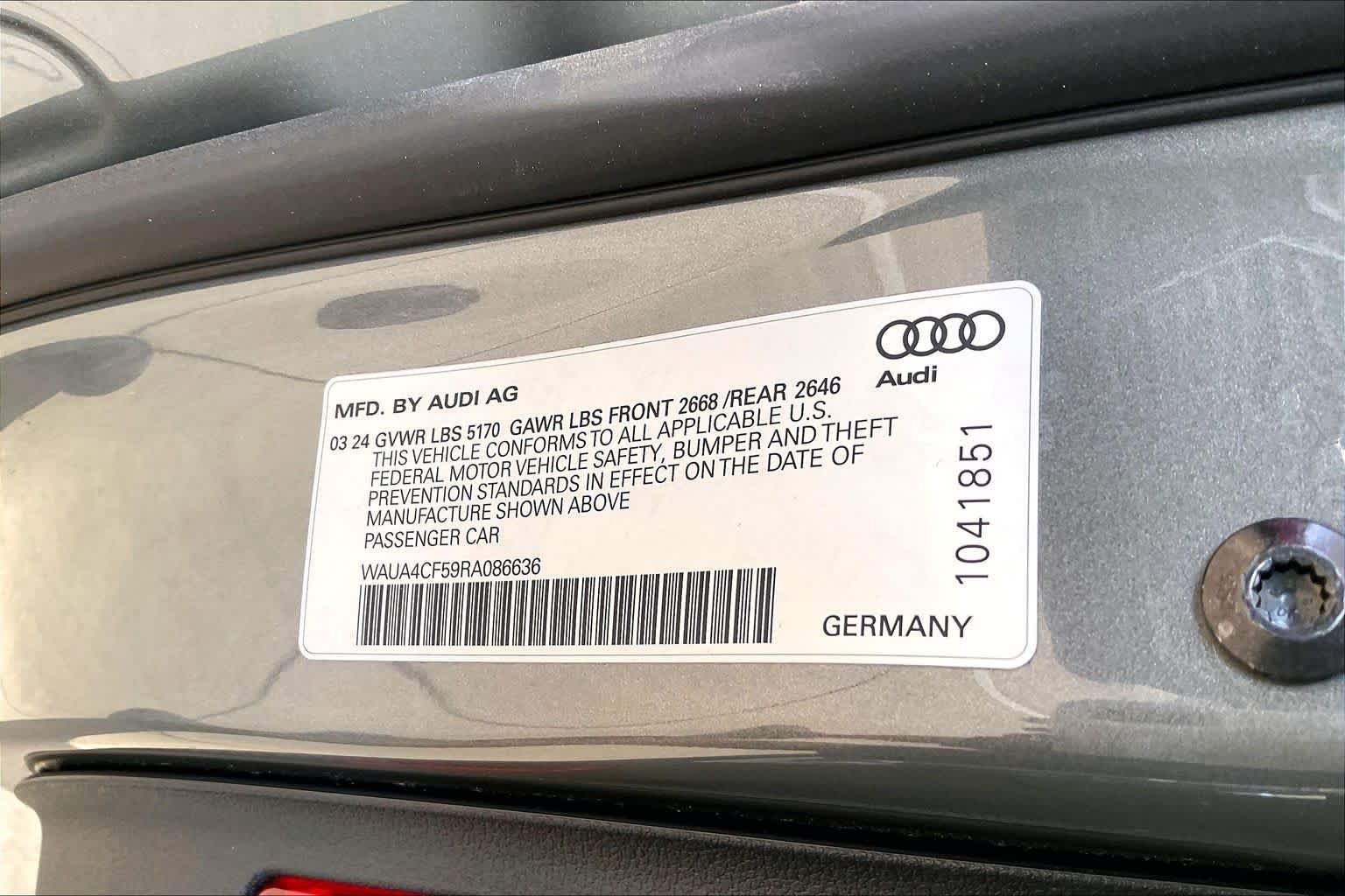 Used 2024 Chronos Gray Metallic Audi Premium image 33