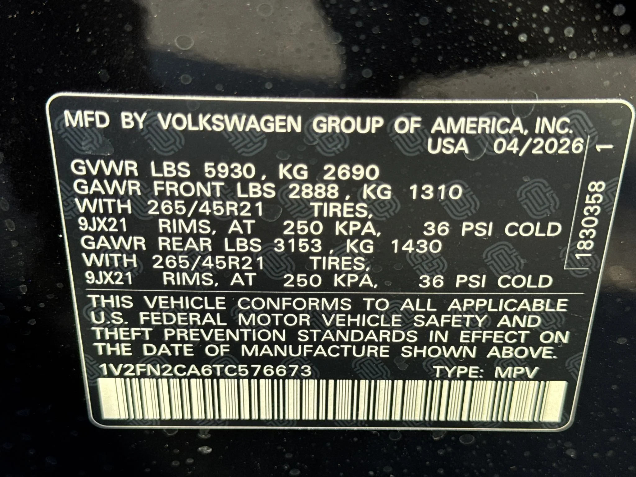 New 2026 Deep Black Pearl Volkswagen 2.0T SEL Premium R-Line image 36