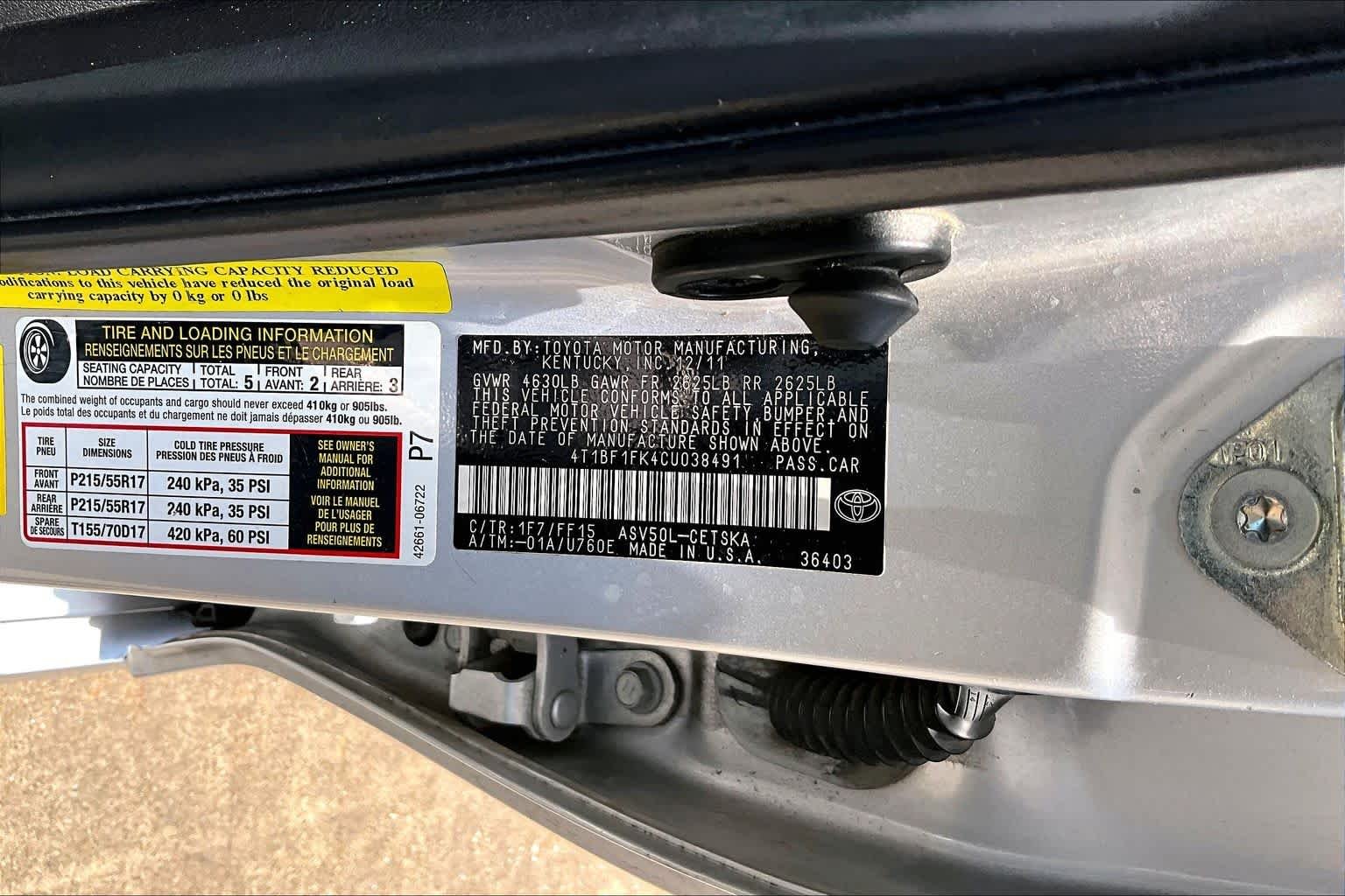 Used 2012 Classic Silver Metallic Toyota SE image 32