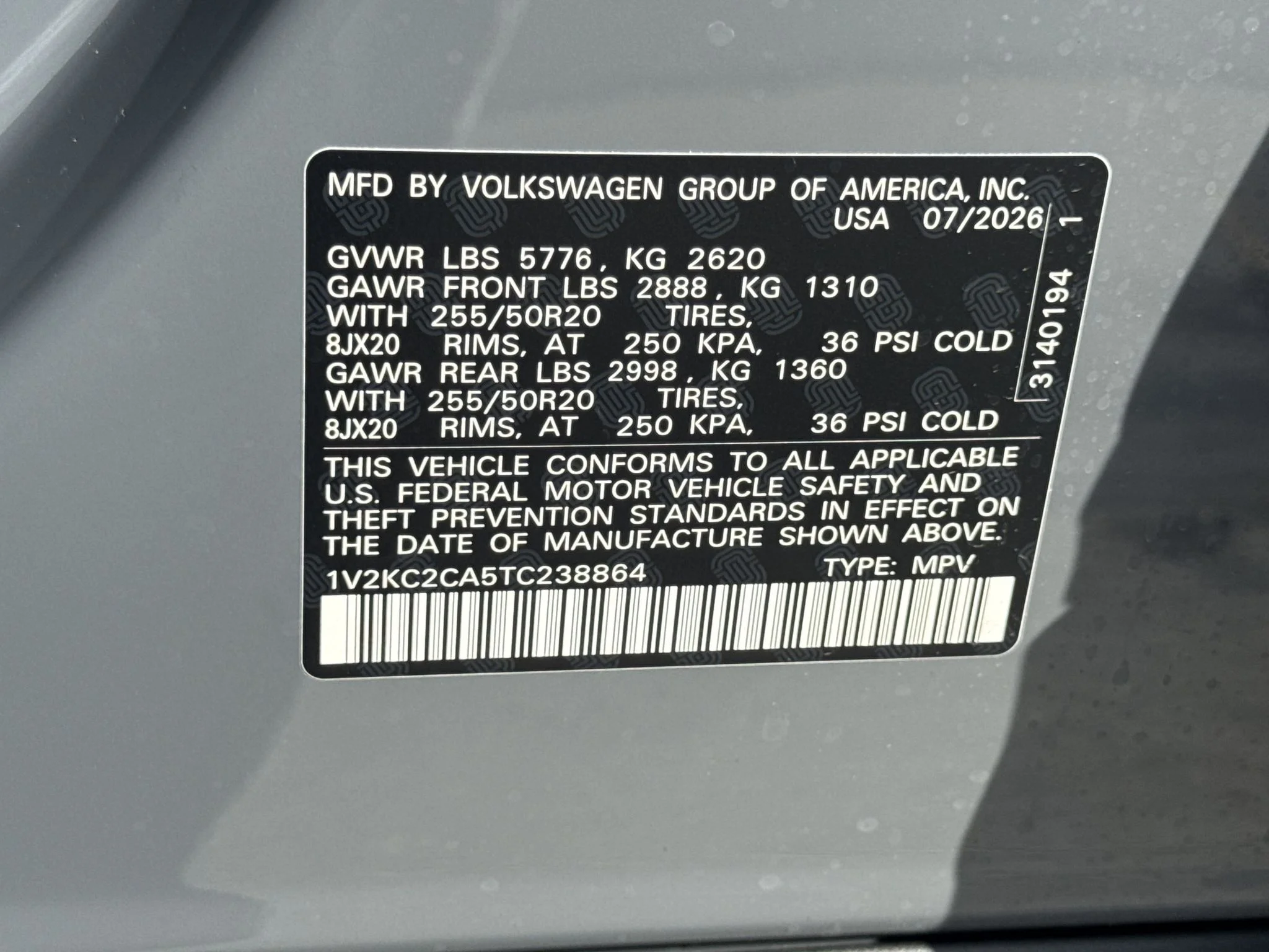New 2026 Pure Gray Volkswagen 2.0T SE w/Technology image 35