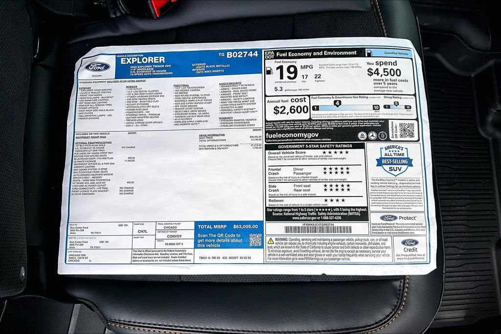New 2026 Ford Explorer Tremor 4D Sport Utility