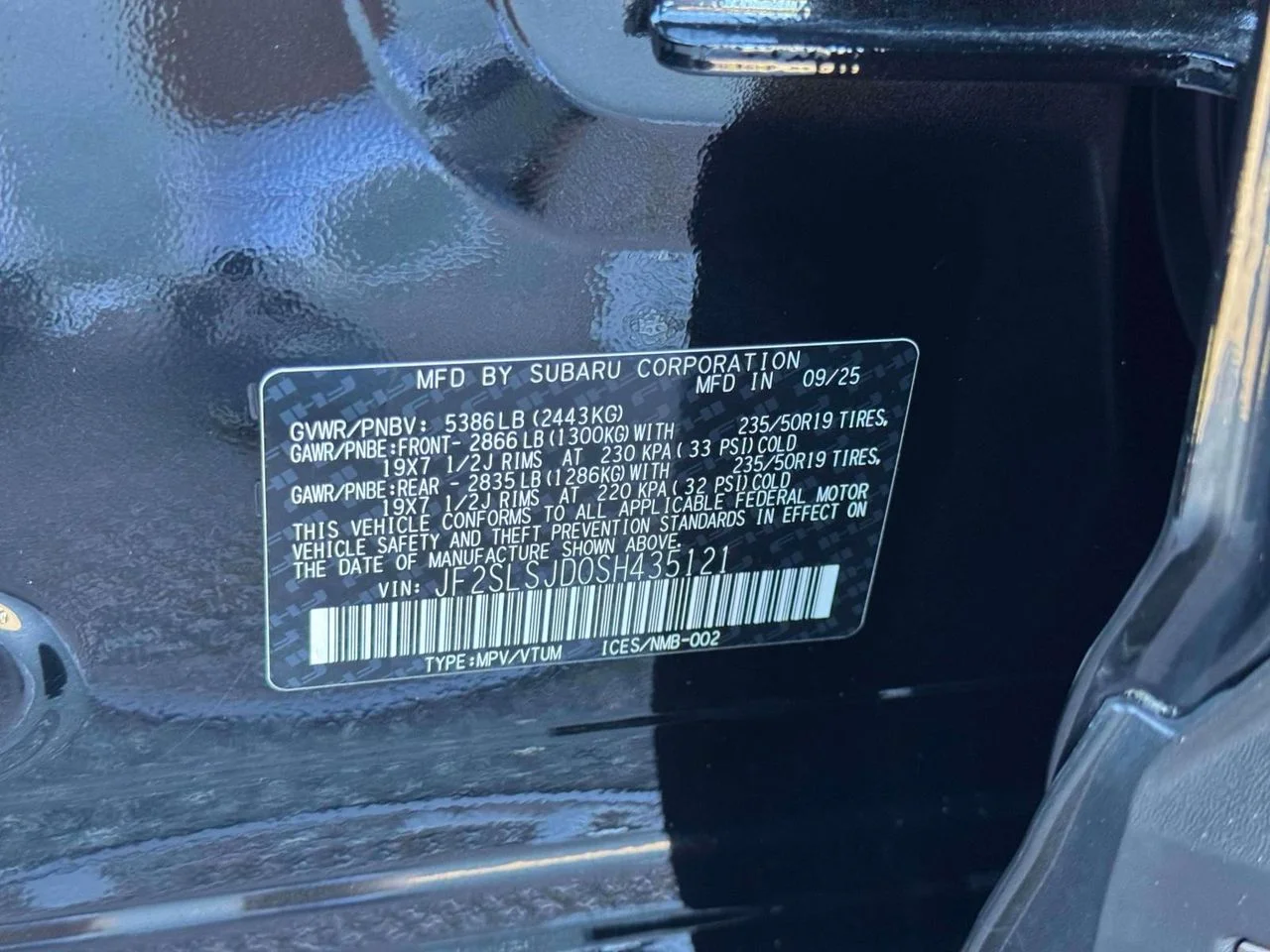 Used 2025 Crystal Black Silica Subaru Sport Hybrid image 14