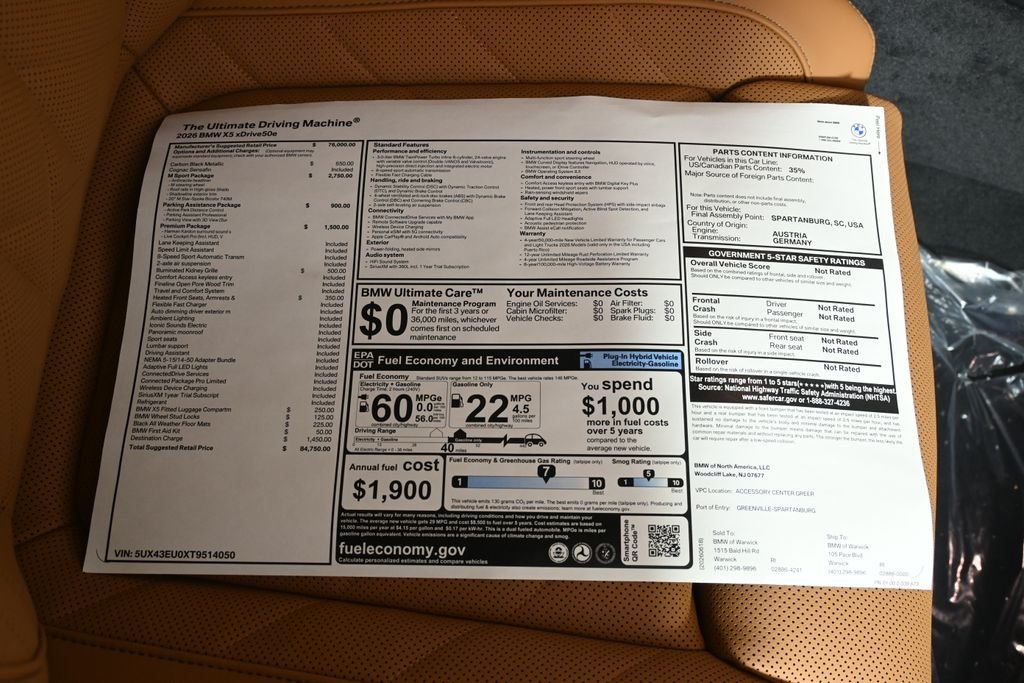 New 2026 Carbon Black Metallic BMW xDrive50e image 35