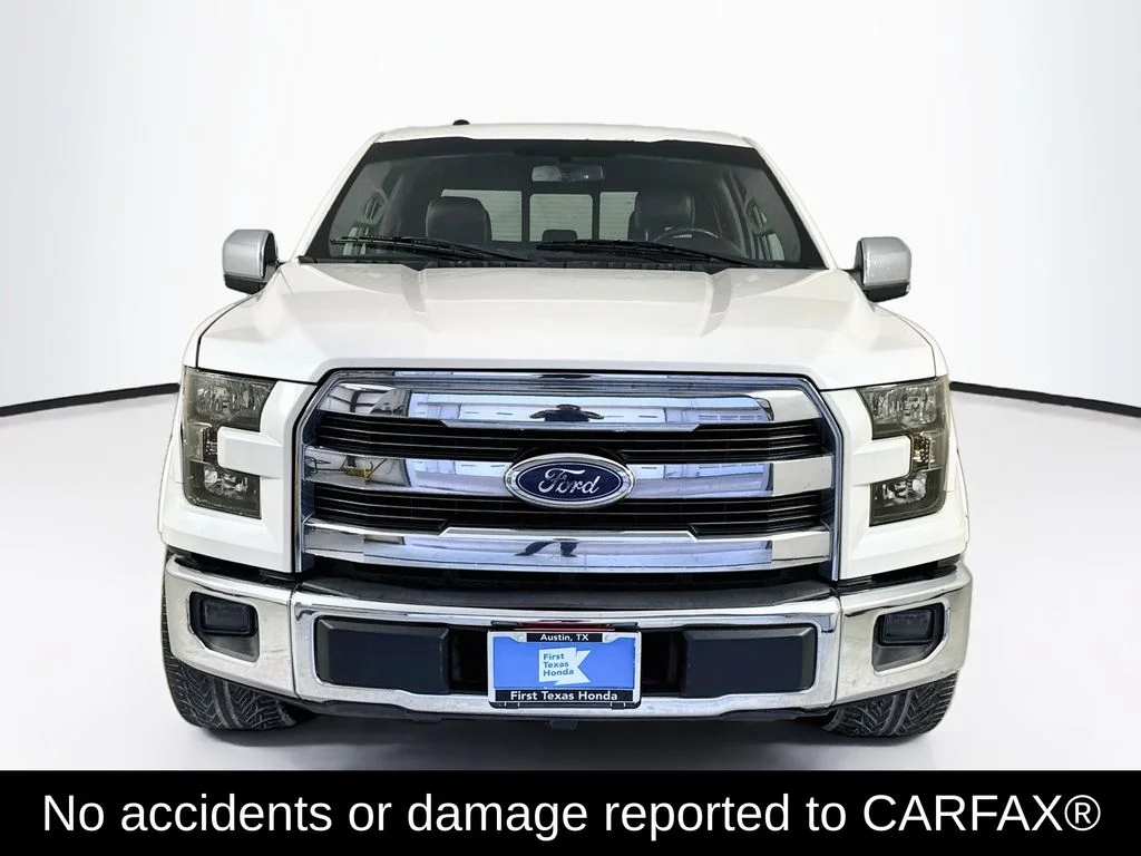Used 2015 White Platinum Clearcoat Metallic Ford Lariat image 2