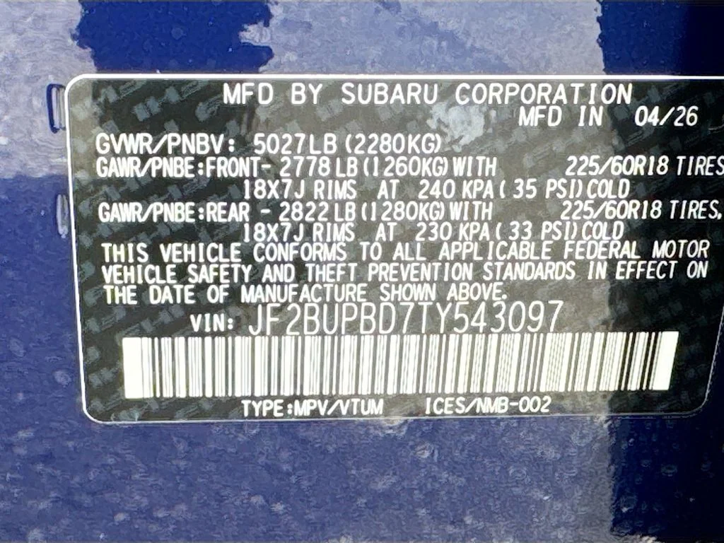New 2026 Blue Subaru Premium image 42