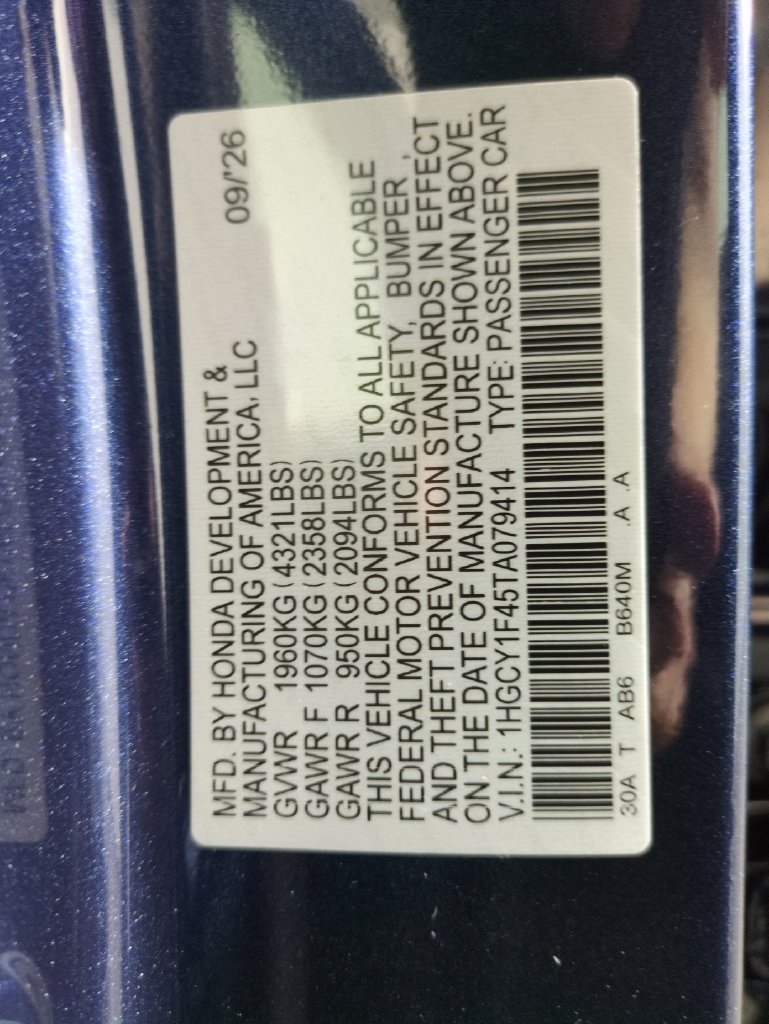 New 2026 Canyon River Blue Metallic Honda SE image 32