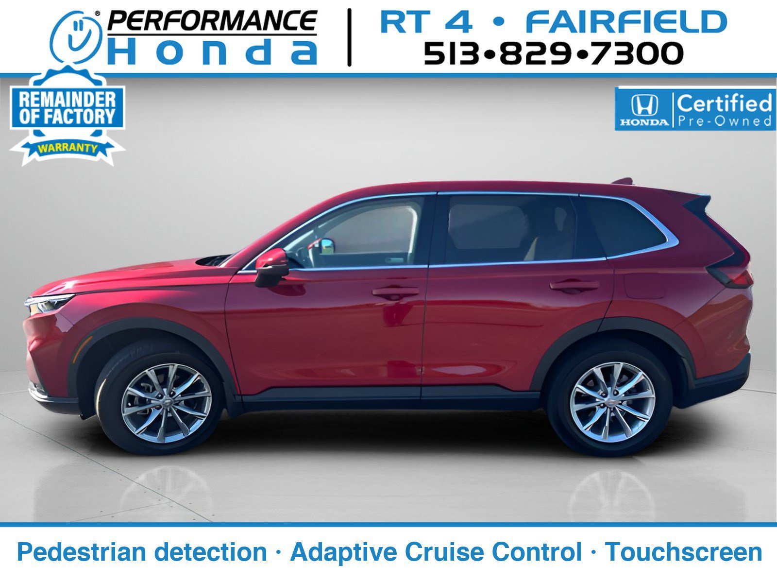 Certified Used 2025 Radiant Red Metallic Honda EX-L image 1