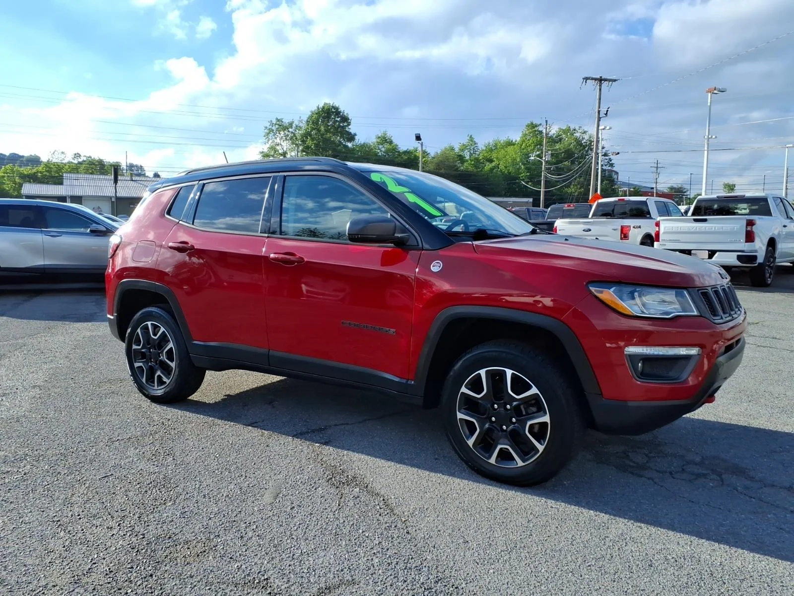 Used 2021 Red Redline Pearlcoat Jeep Trailhawk image 23