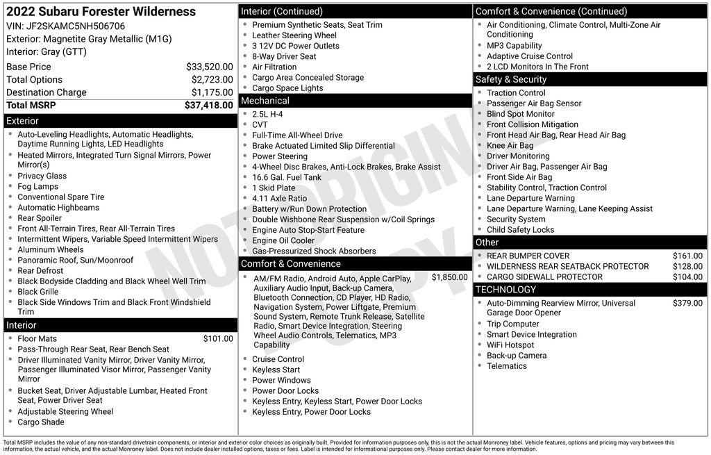 Used 2022 Gray Subaru Wilderness image 2