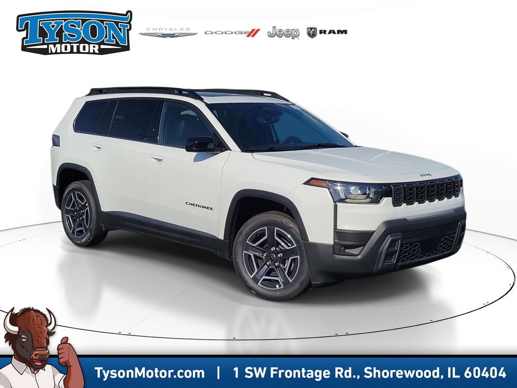 Bright White Clear-Coat Exterior Paint 2026 Jeep Cherokee SUV / Crossover Four-Wheel Drive