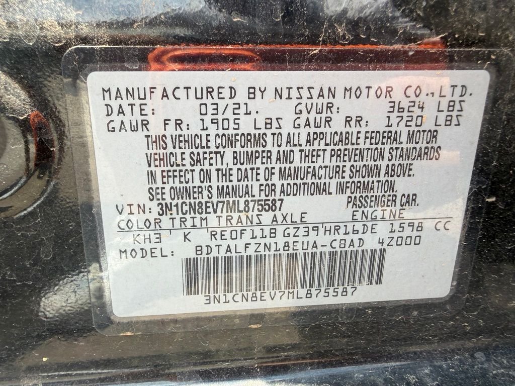 Used 2021 Black Nissan 1.6 SV image 17