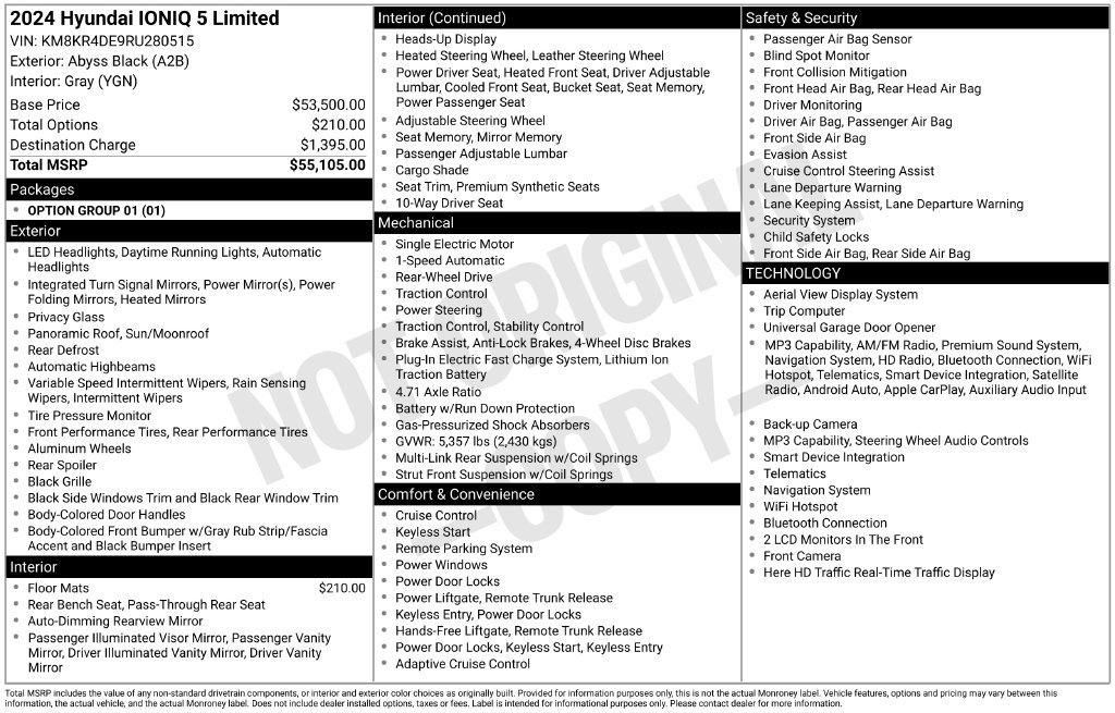 Certified Used 2024 Black Hyundai Limited image 4