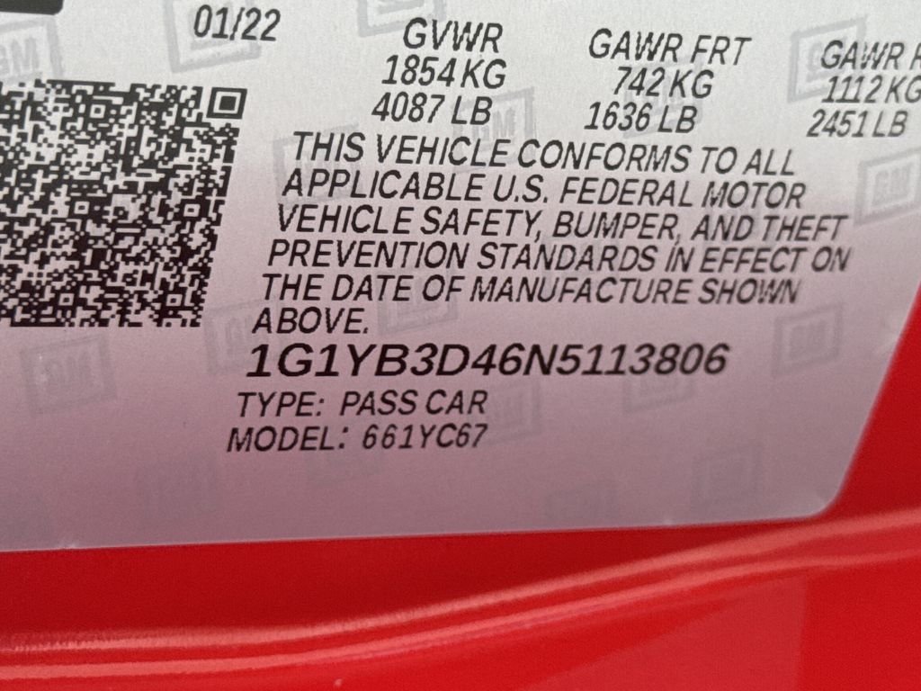 Used 2022 Red Chevrolet Stingray image 29