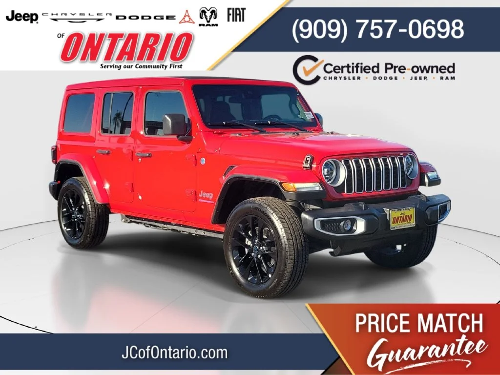 Used 2025 Red Jeep Sahara 4xe image 1