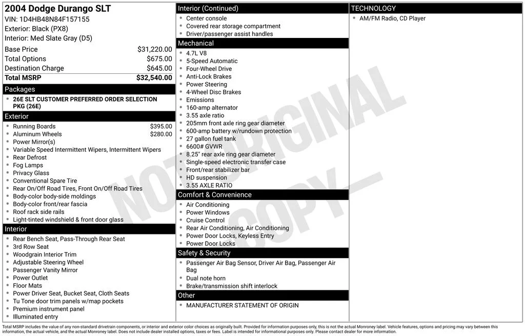 Used 2004 Black Dodge SLT image 35