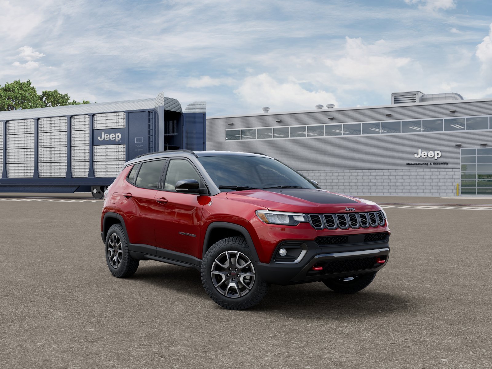 New 2026 Red Hot Pearl-Coat Exterior Paint Jeep Trailhawk image 3