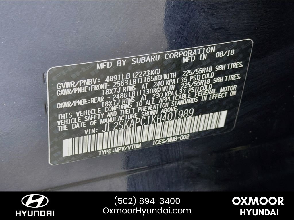Used 2019 Dark Blue Pearl Subaru Sport image 33