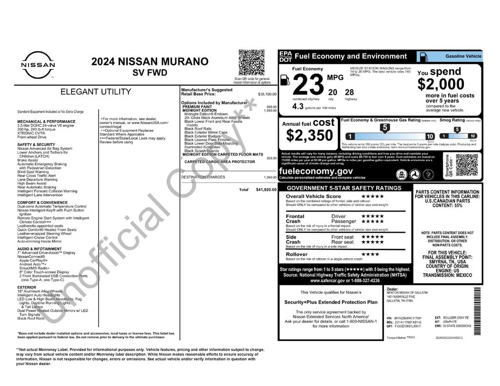 Certified Used 2024 Boulder Gray Nissan SV image 47
