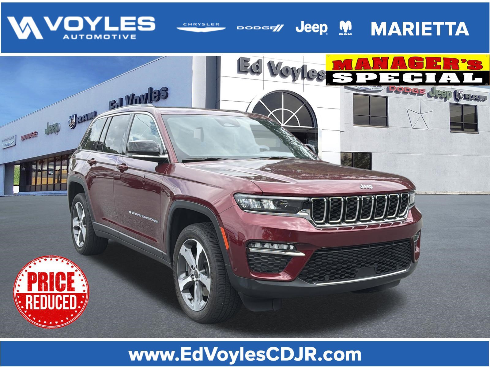Used 2022 Velvet Red Pearlcoat Jeep 4xe image 1