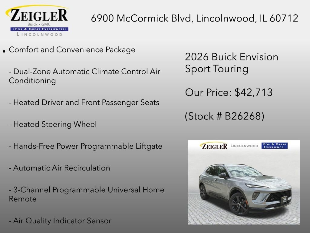 New 2026 Moonstone Gray Metallic Buick Sport Touring image 6