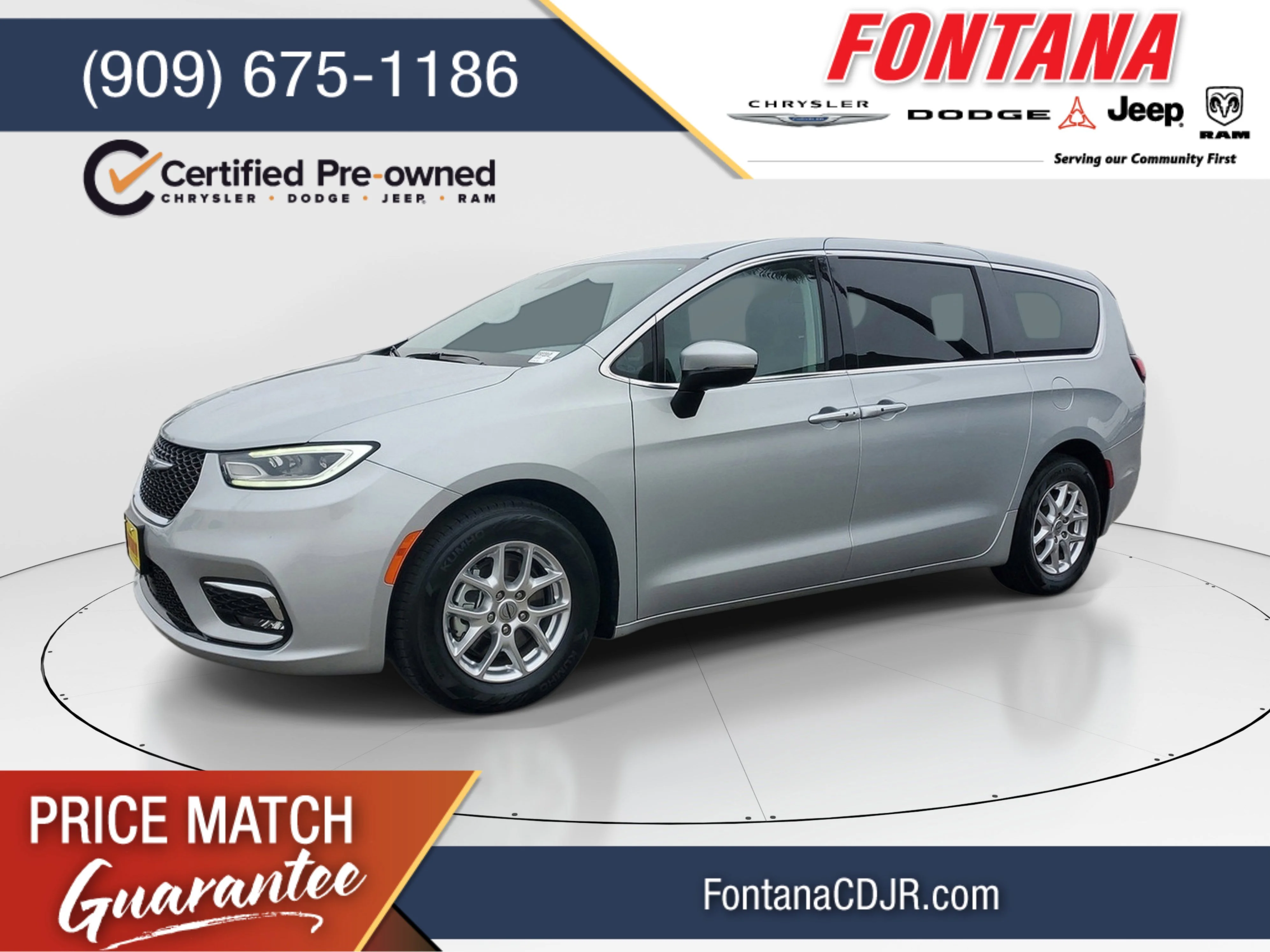 Certified Used 2023 Silver Chrysler Touring L image 1