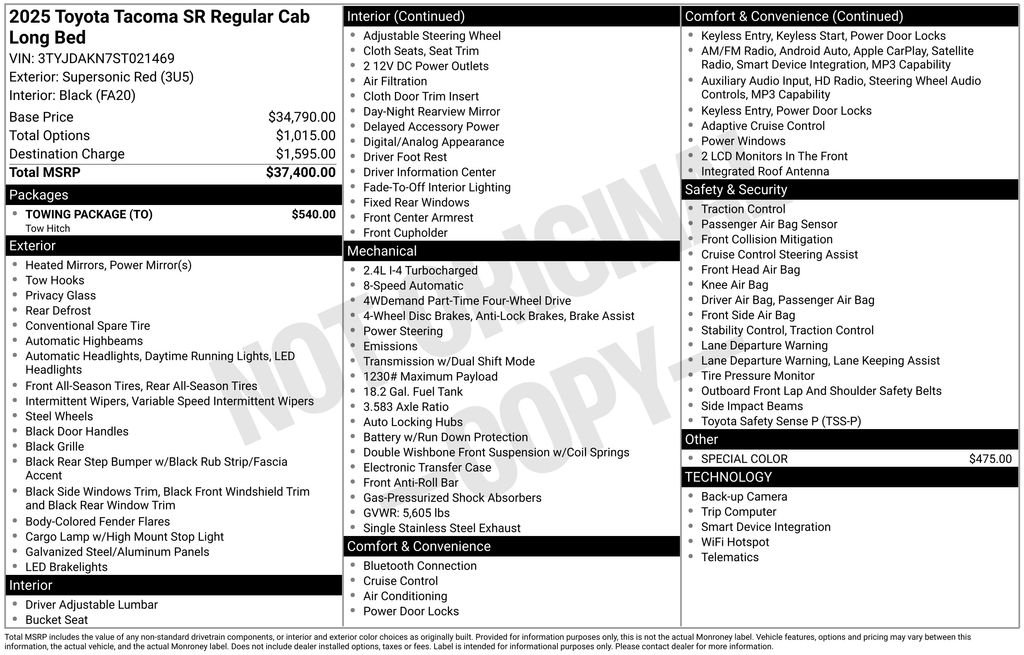 Used 2025 Red Toyota SR image 33