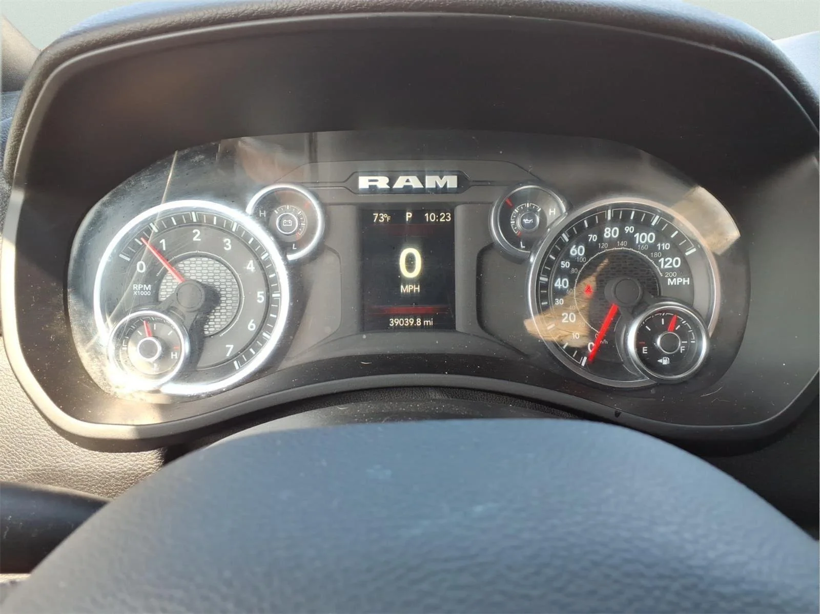 Used 2024 Granite Crystal Metallic Clearcoat Ram Big Horn image 17
