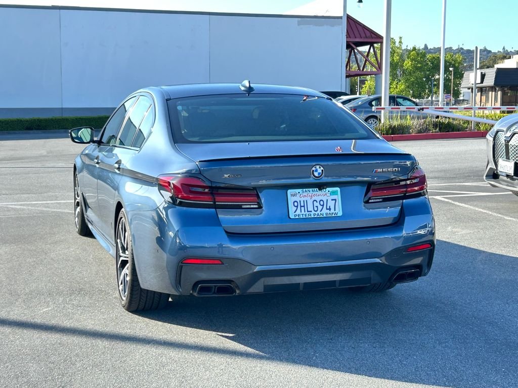 Used 2023 Arctic Race Blue metallic BMW M550i xDrive image 3